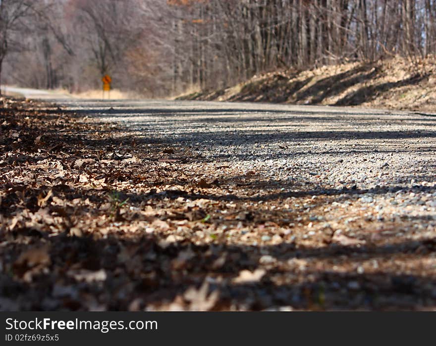 Roadside shot at ground level in Webberville Michigan