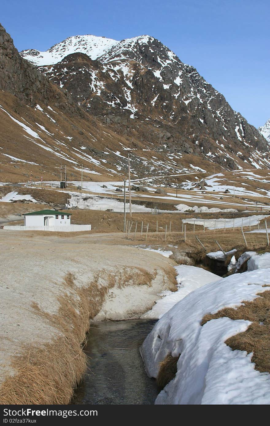 Small river of  of Haukland