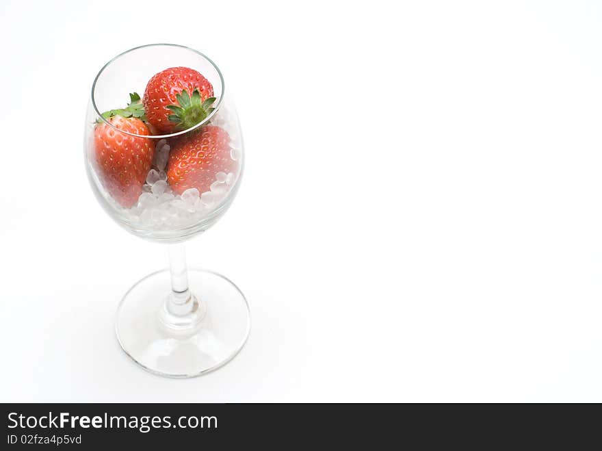 Strawberry in a glass