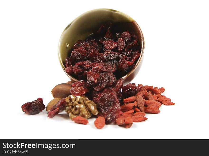 Cranberries Spilling from a Bowl