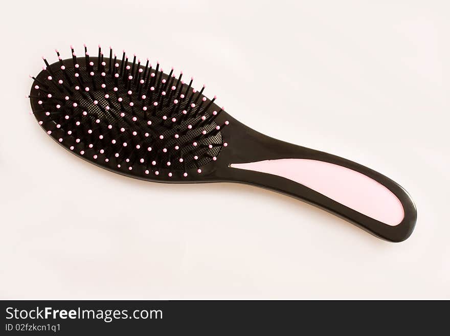 Hairbrush on a white background