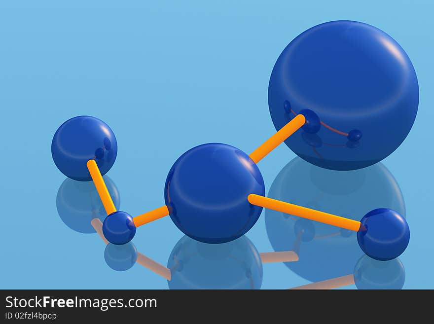 Molecular structure of organic substance. Molecular structure of organic substance