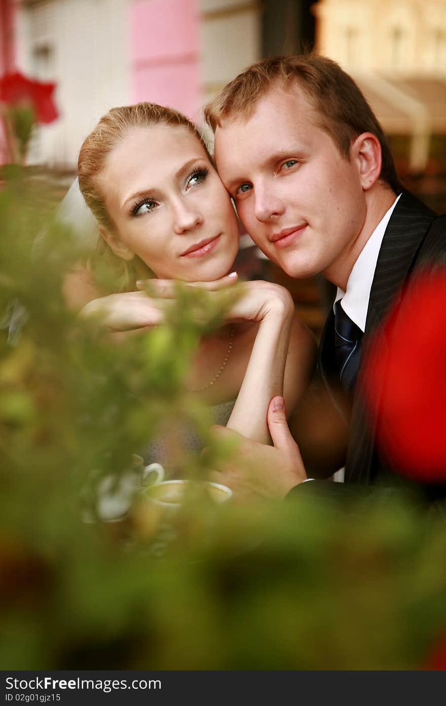 Romantic image of attractive couple. Romantic image of attractive couple