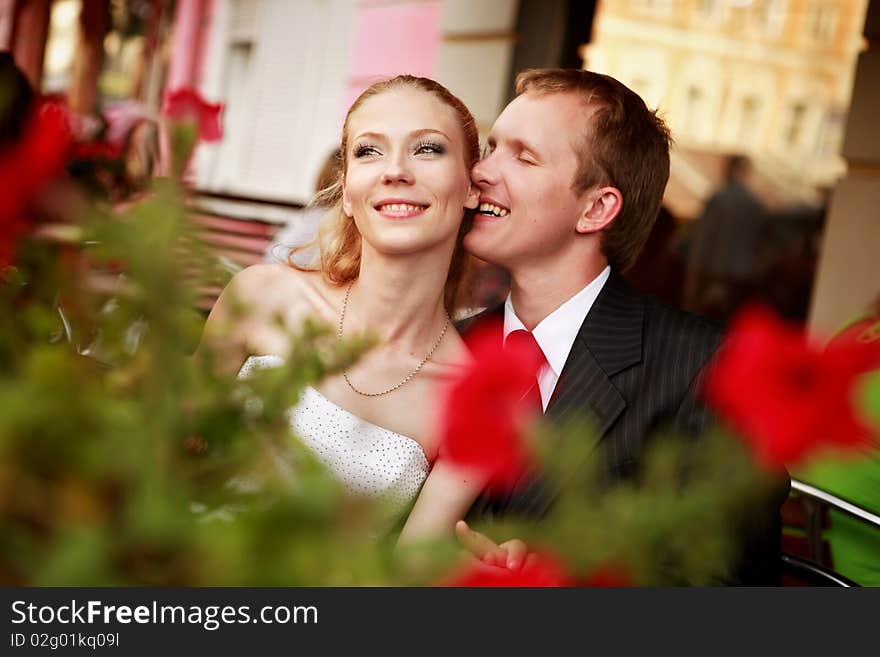 Romantic image of attractive couple. Romantic image of attractive couple