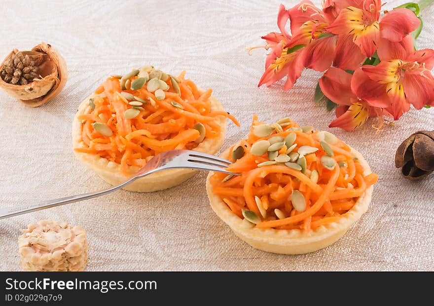 Carrot Salad In A Basket