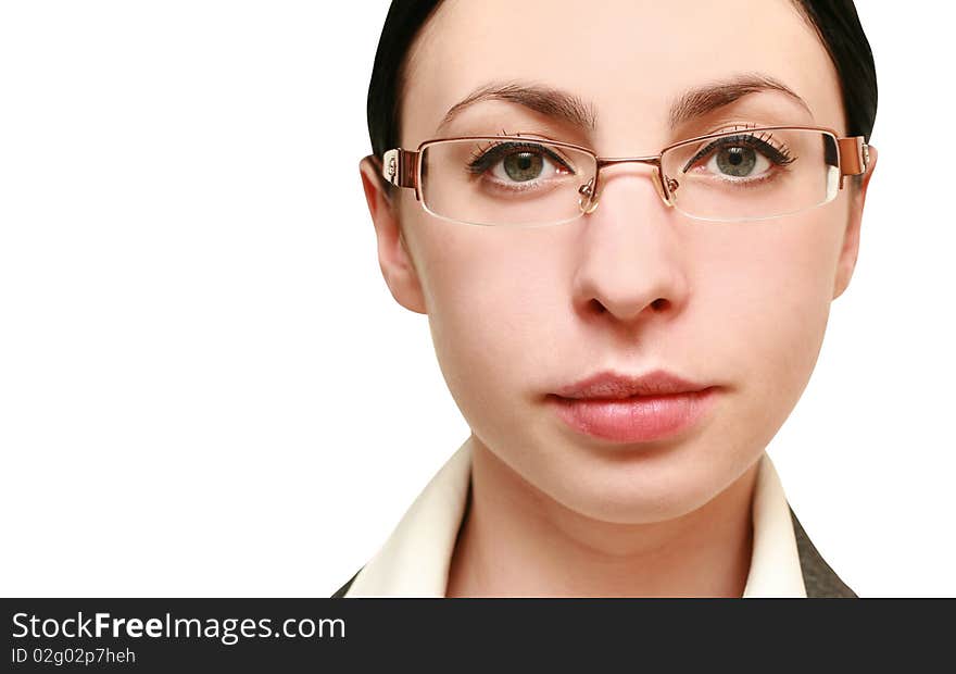 Business woman in glasses