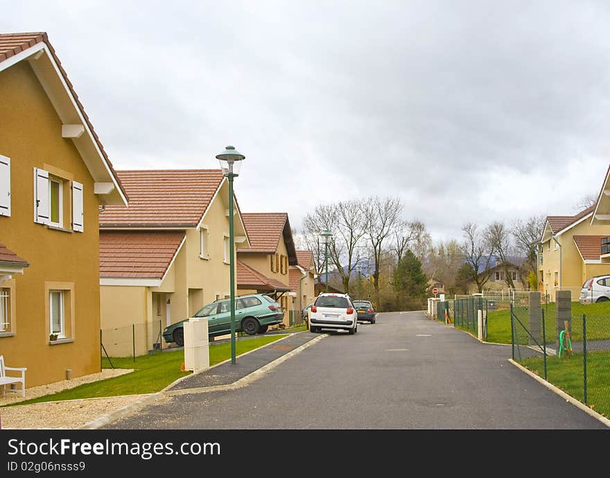 Small street in france village