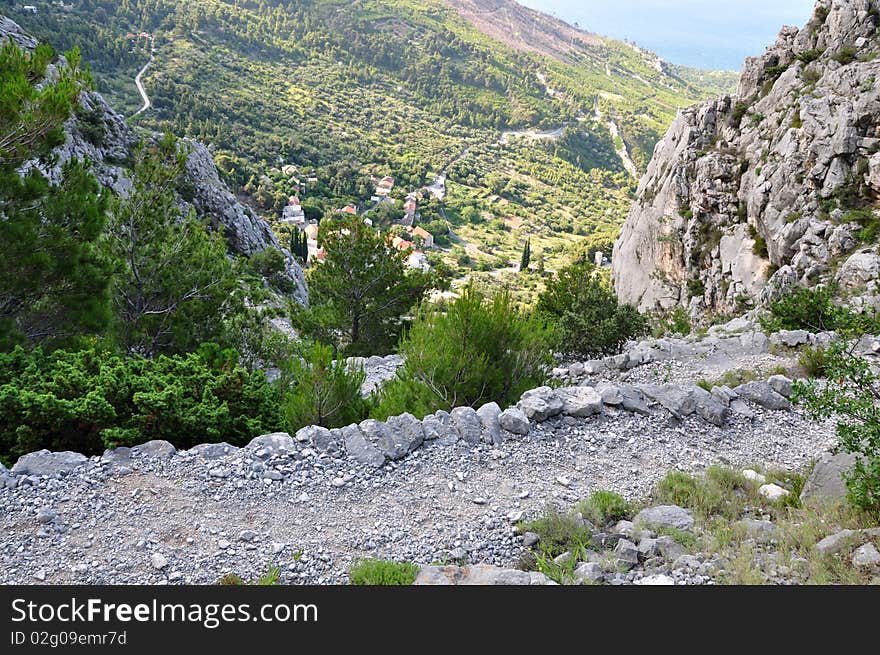 Village Kotisina in The National park Biokovo - Croatia.