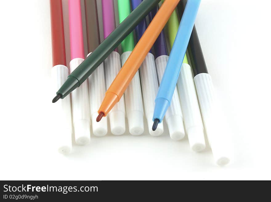 Set Of Color Felt-tip Pens