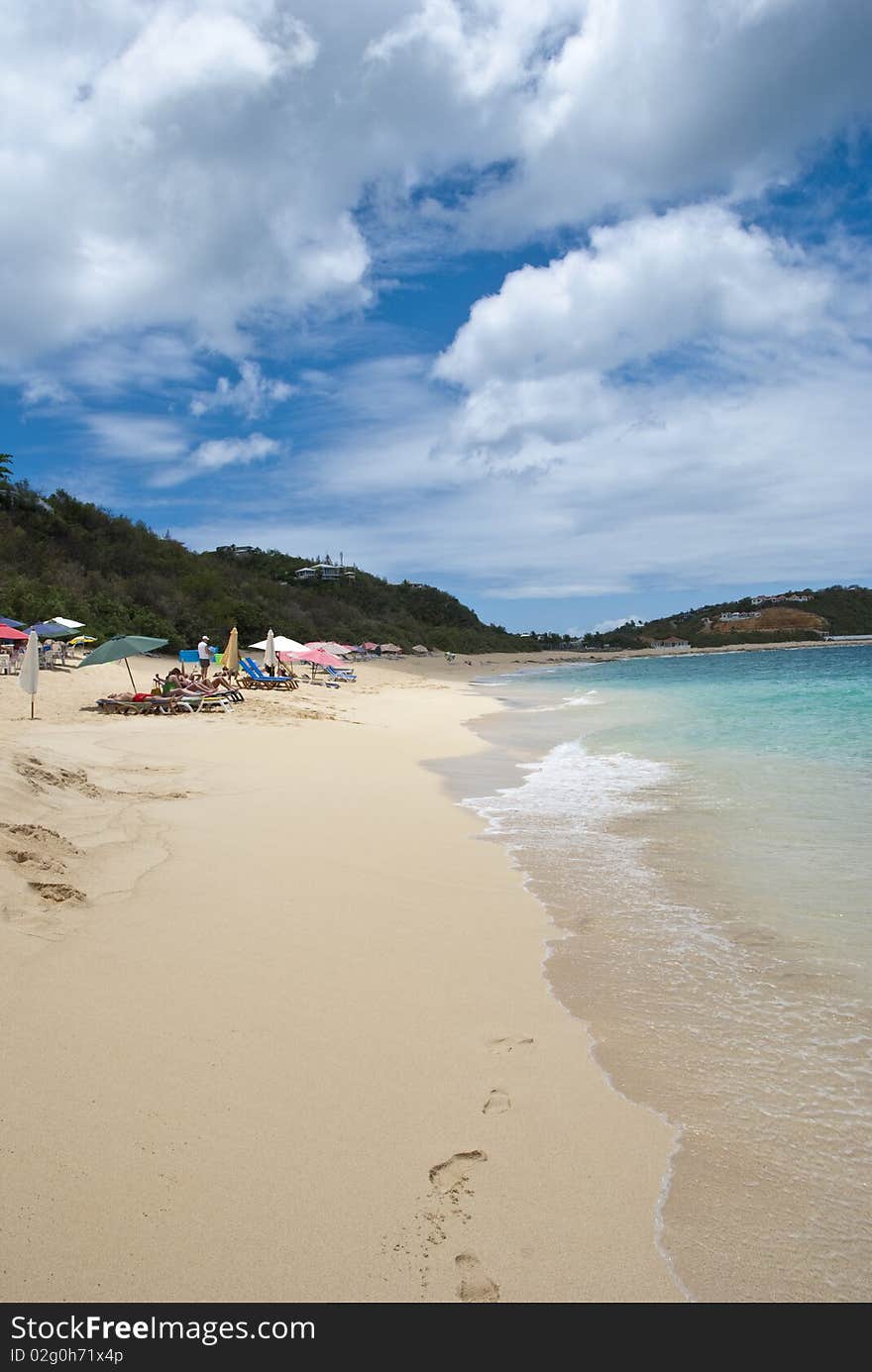 Coast in Saint Maarten Island