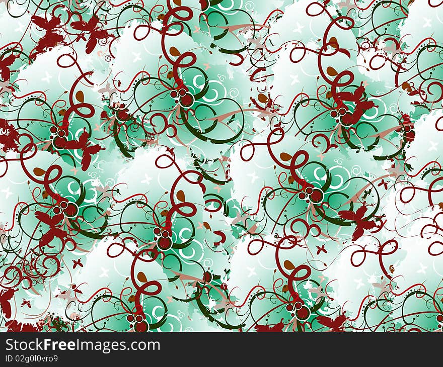 Beautiful floral ornament pattern, illustration. Beautiful floral ornament pattern, illustration