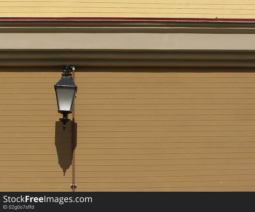 Old time lantern on the wall