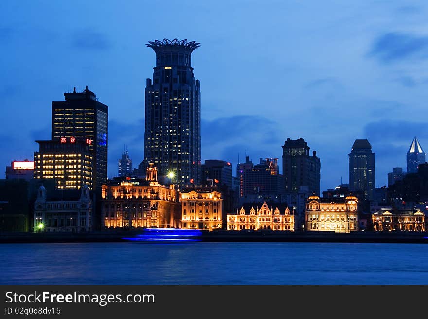 Historic Buildings in The Bund in Shanghai