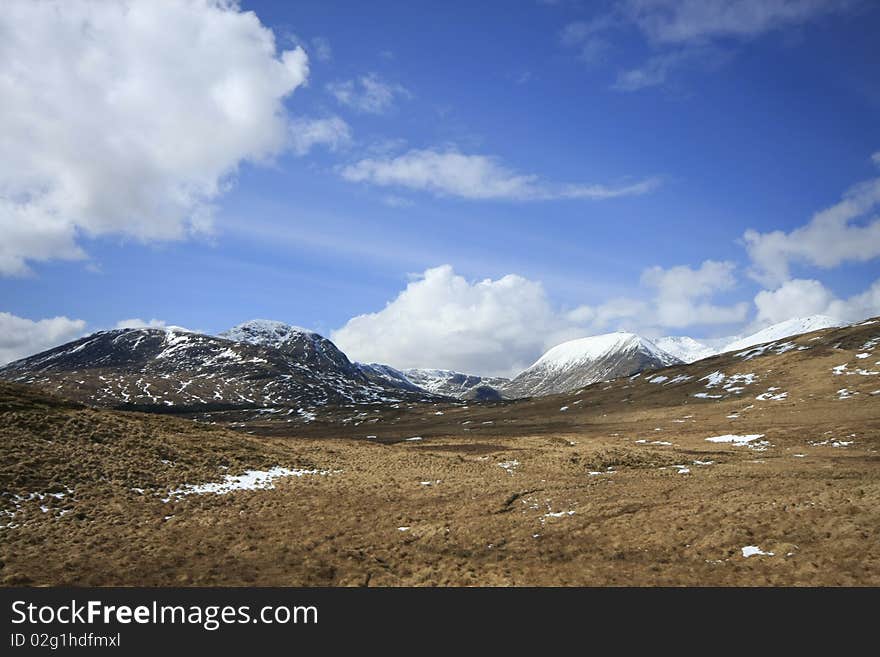 A view of higland mountain in scotland