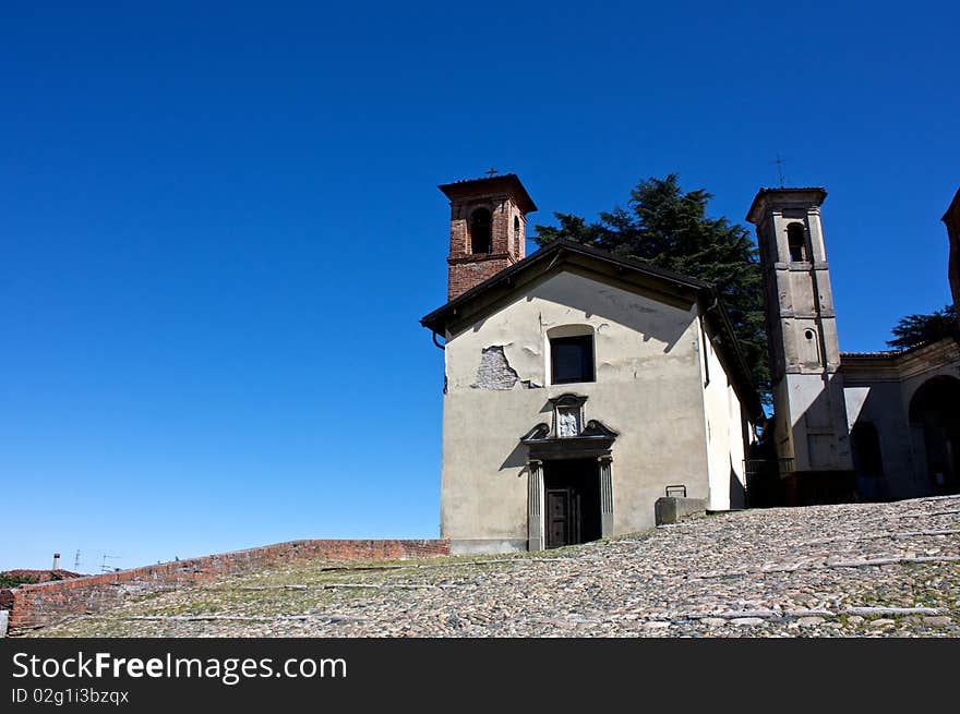 Spring shot in north italy village. Spring shot in north italy village