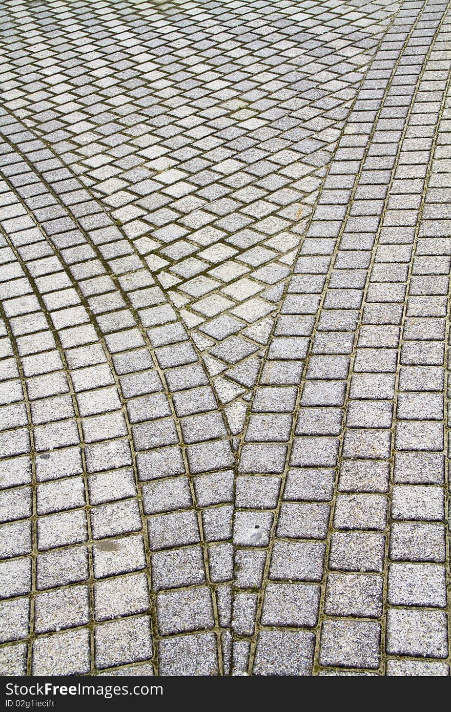 Paving a square slabs of stone