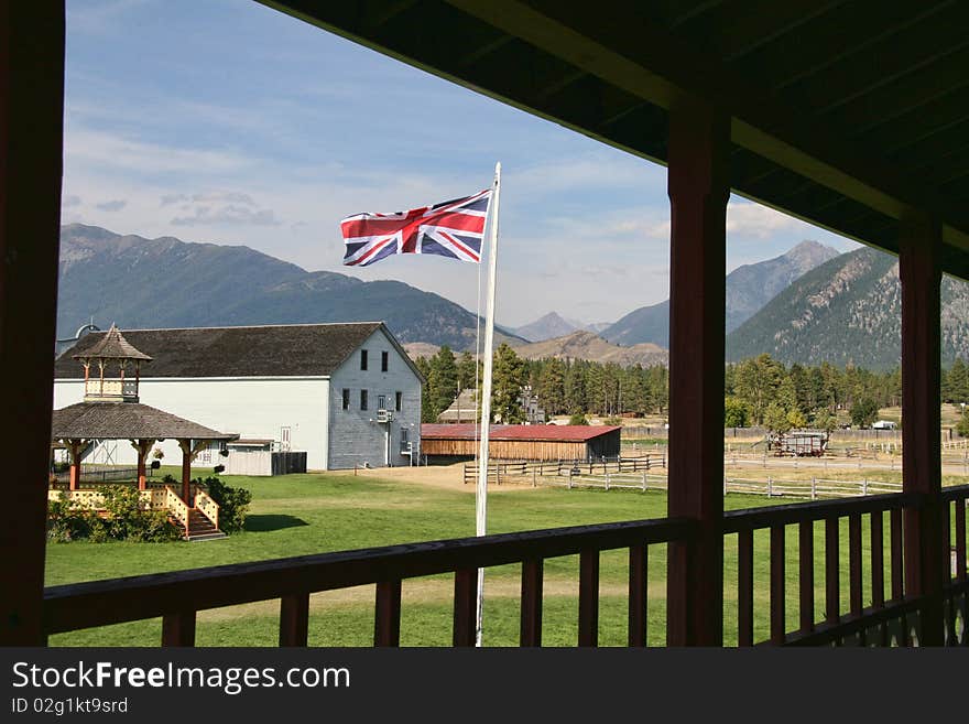 RCMP, Fort Steele in Rocky mountains, British Columbia,