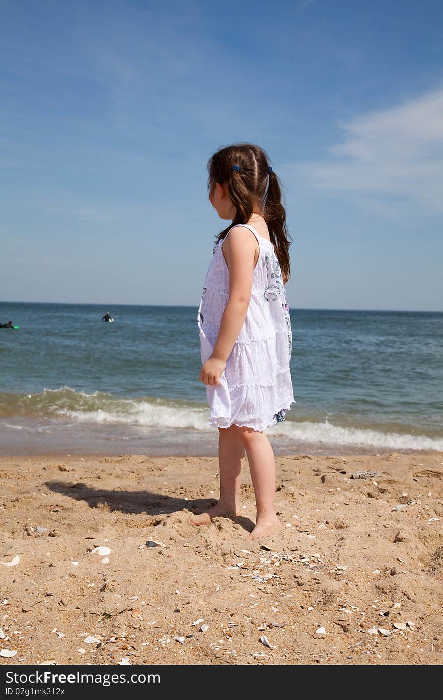 Kids playing at the beach