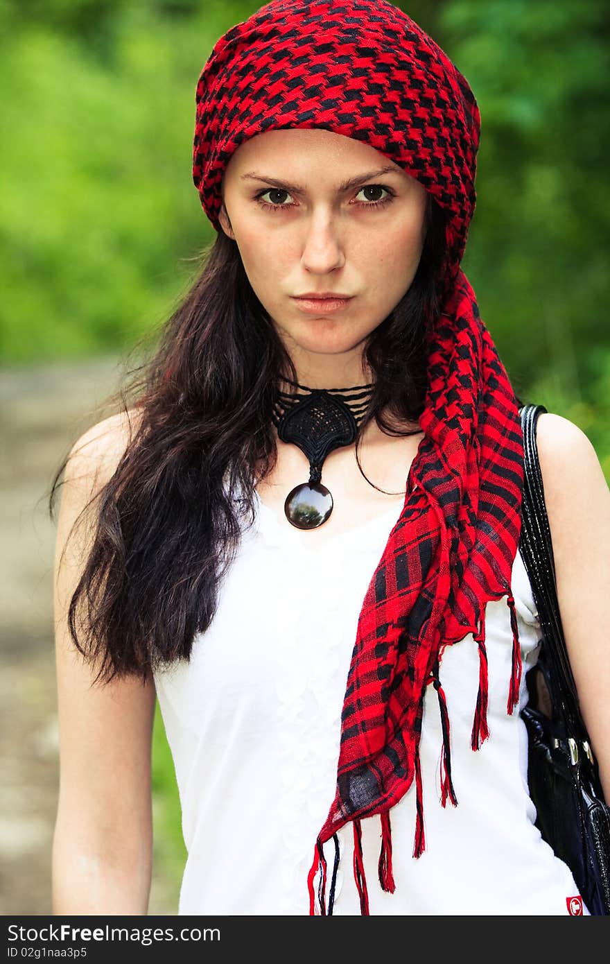 Girl In A Red Kerchief