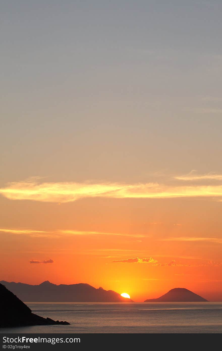 Beach in Brazil at Dawn (Portrait)