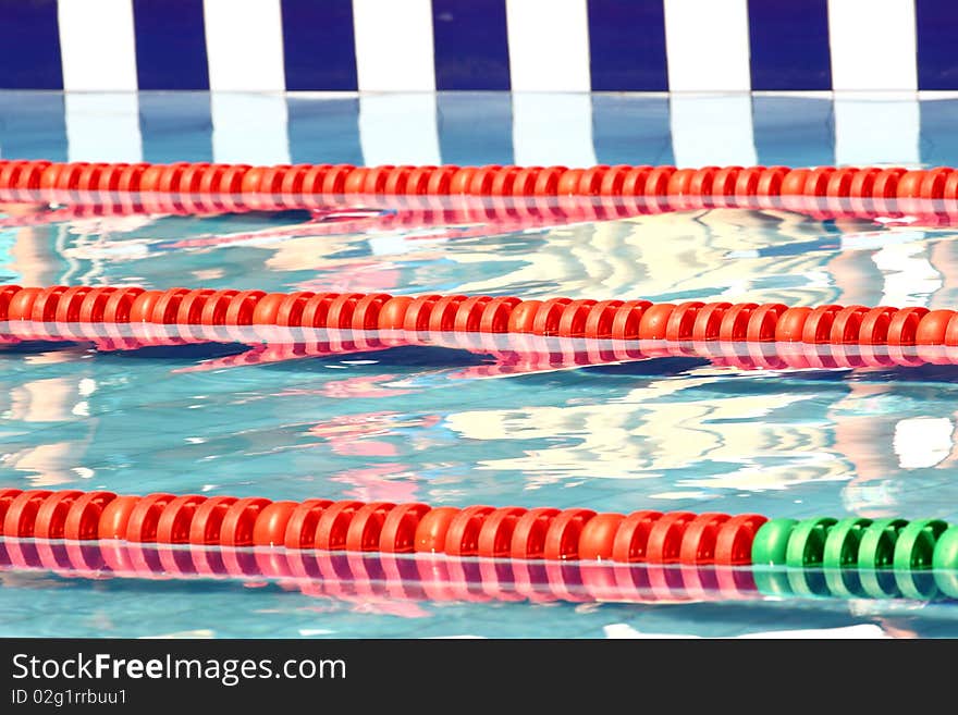 Pool ready for Swimming Competition. Pool ready for Swimming Competition