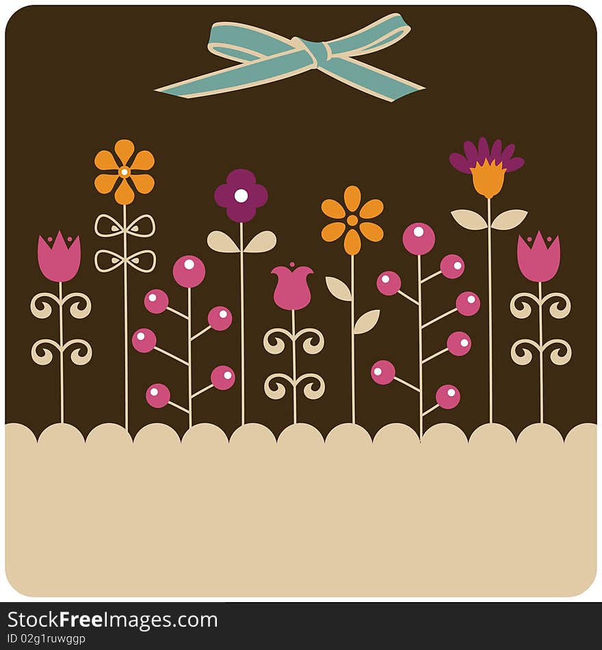 Floral card ,  illustration