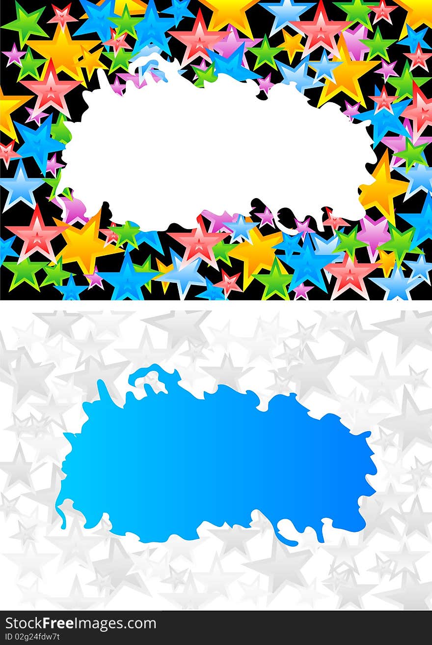 Abstract vibrant backgrounds with stars. Abstract vibrant backgrounds with stars