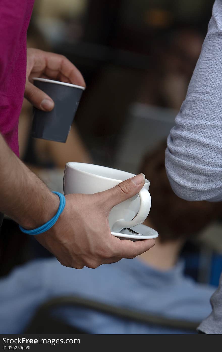 Man holding Coffee Cup