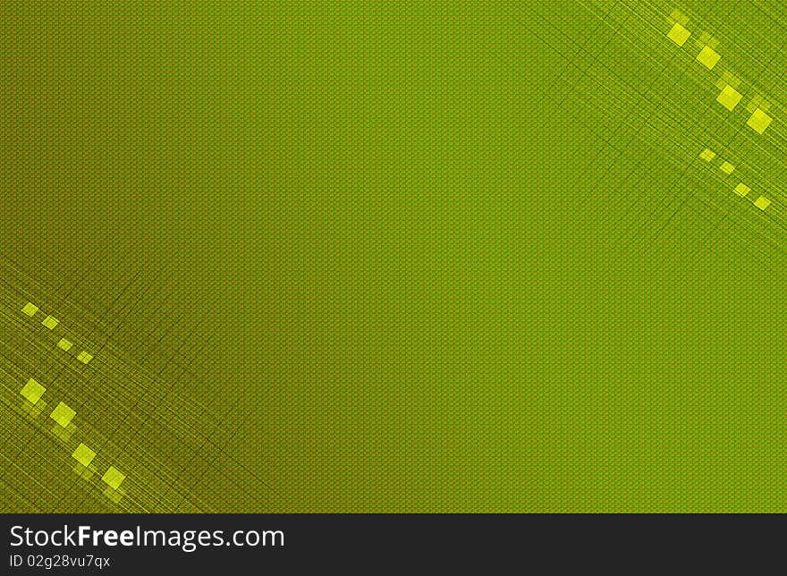 Green background with lines and a square pattern on the edges. Green background with lines and a square pattern on the edges