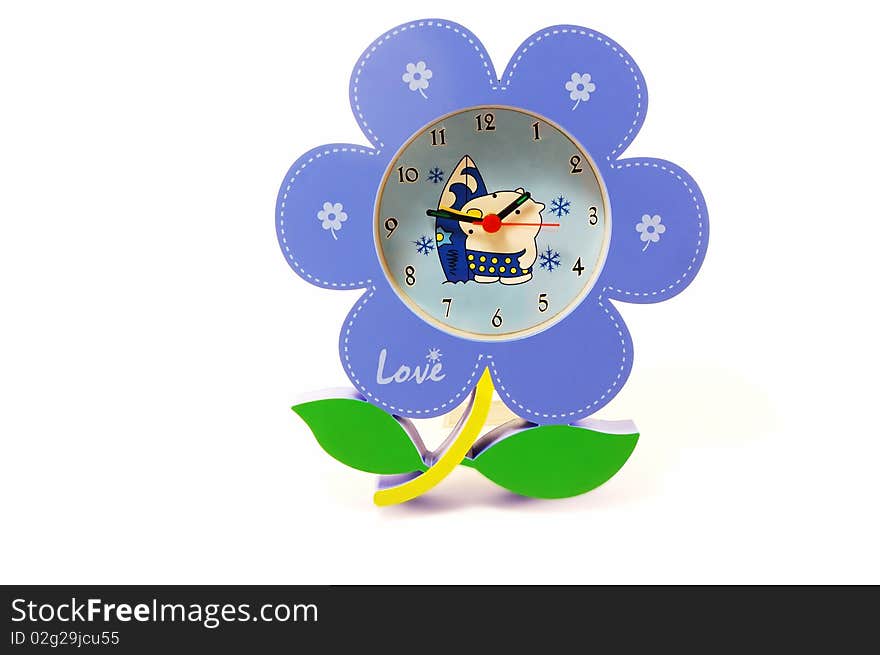 Hours in a daisy isolated on a white background