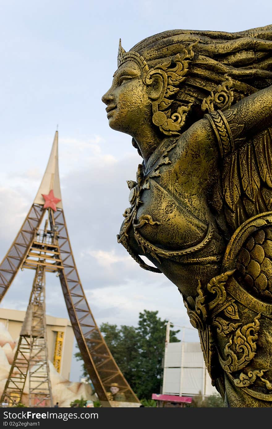 Angel Statue at Pattaya of Thailand