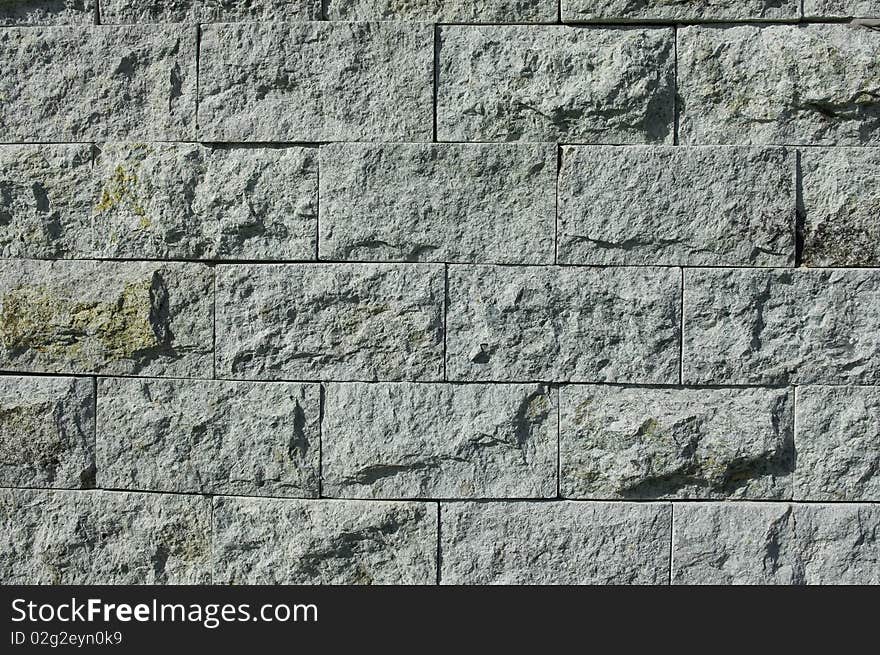 Greenish blue rock wall