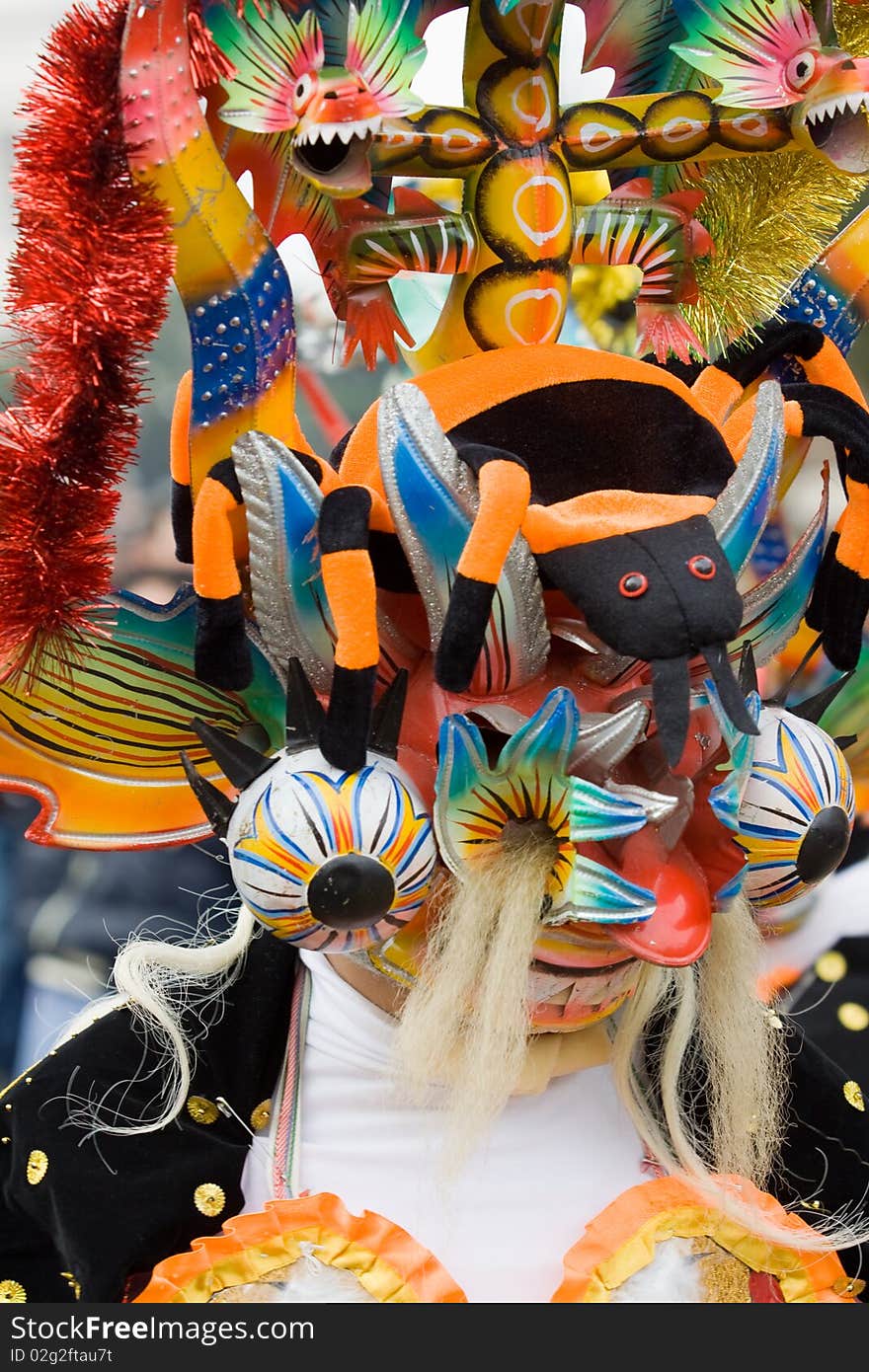 Masks of carnival used in the street of an european country. Masks of carnival used in the street of an european country