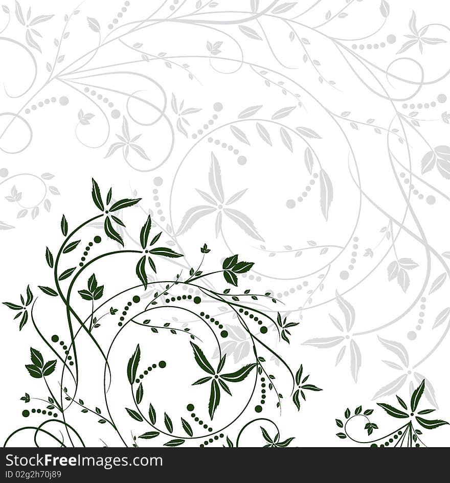 The illustration contains the image of floral pattern