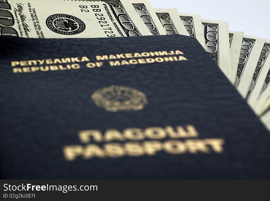 Passport with money