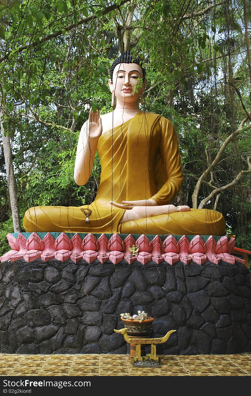 Sculpture Of Buddha In The Temple Of Thailand