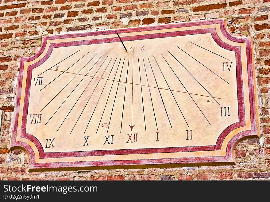 Traditional Italian sundial, a good symbol of anything related to time