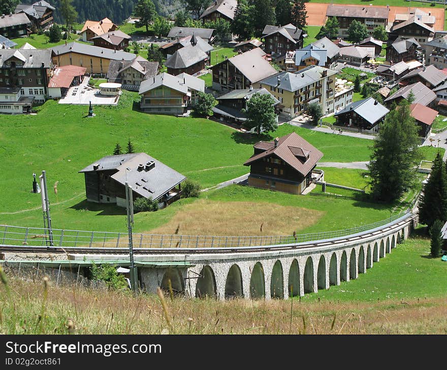 Muerren, famous Swiss skiing resort