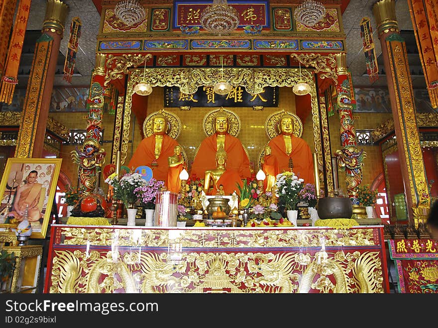 Chinese Buddhist Temple in Jantaburi of Thailand. Chinese Buddhist Temple in Jantaburi of Thailand