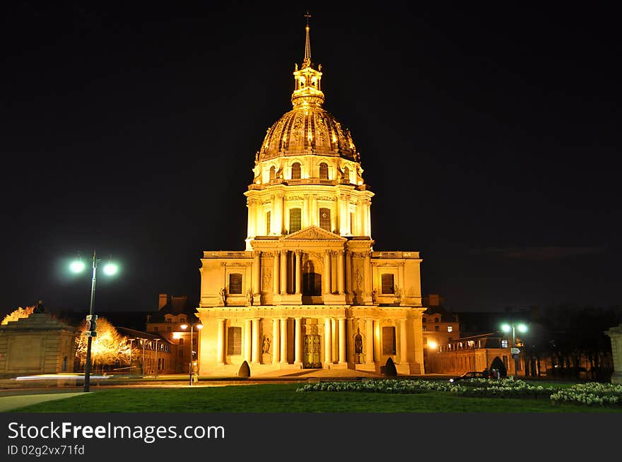 Dome of Les Invalides in Paris, France