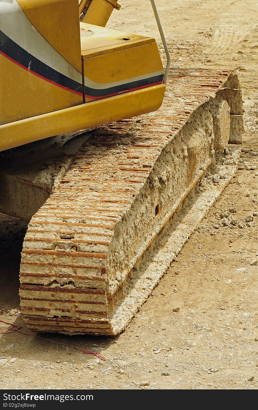 Heavy machinery on a construction site. Heavy machinery on a construction site