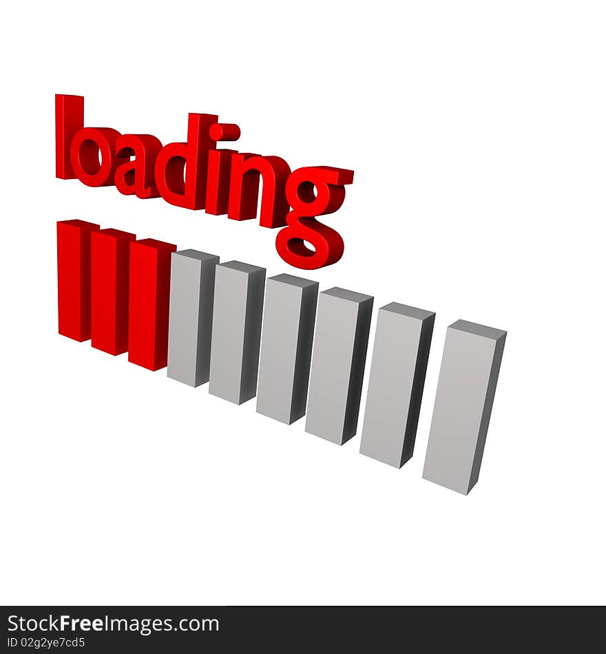 An 3d loading symbol with boxes. An 3d loading symbol with boxes