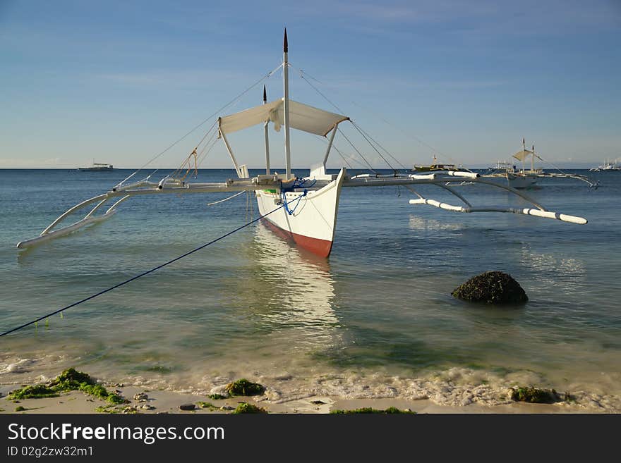 Traditional outrigger or banka, Bohol, Philippines