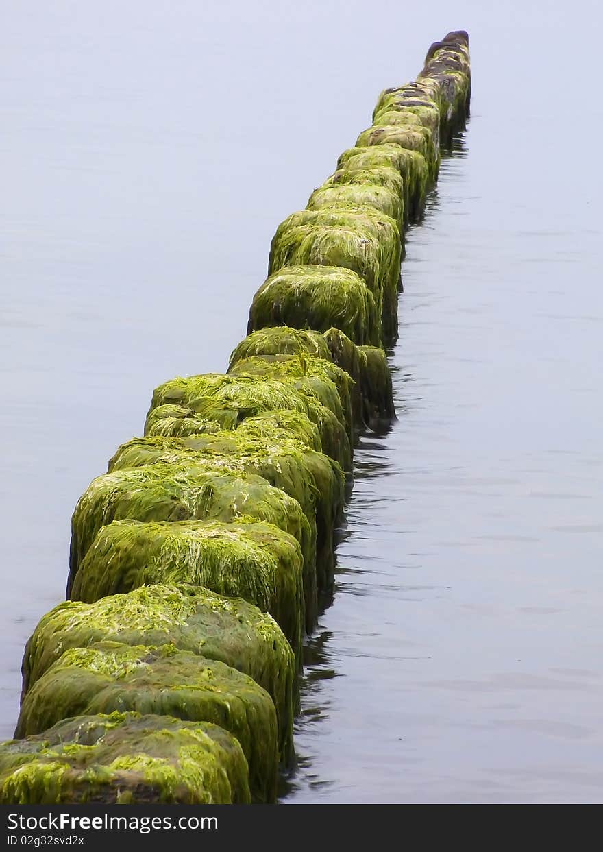 Sea. Breakwater