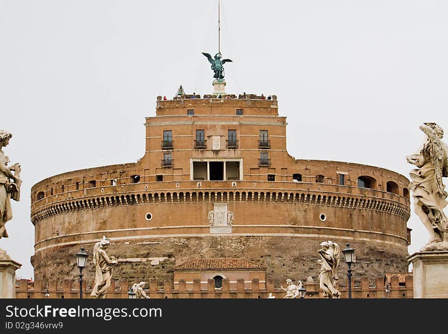 An image of Sant Angelo Castle in Rome, Italy