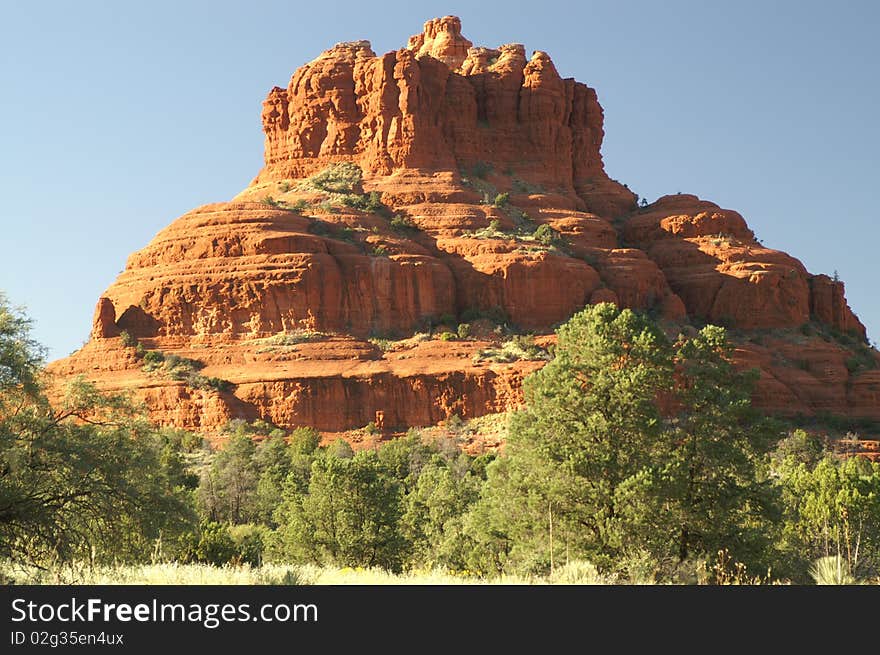 Bell Rock is one of the better known red rck formation in Sedona, Arizona. Bell Rock is one of the better known red rck formation in Sedona, Arizona