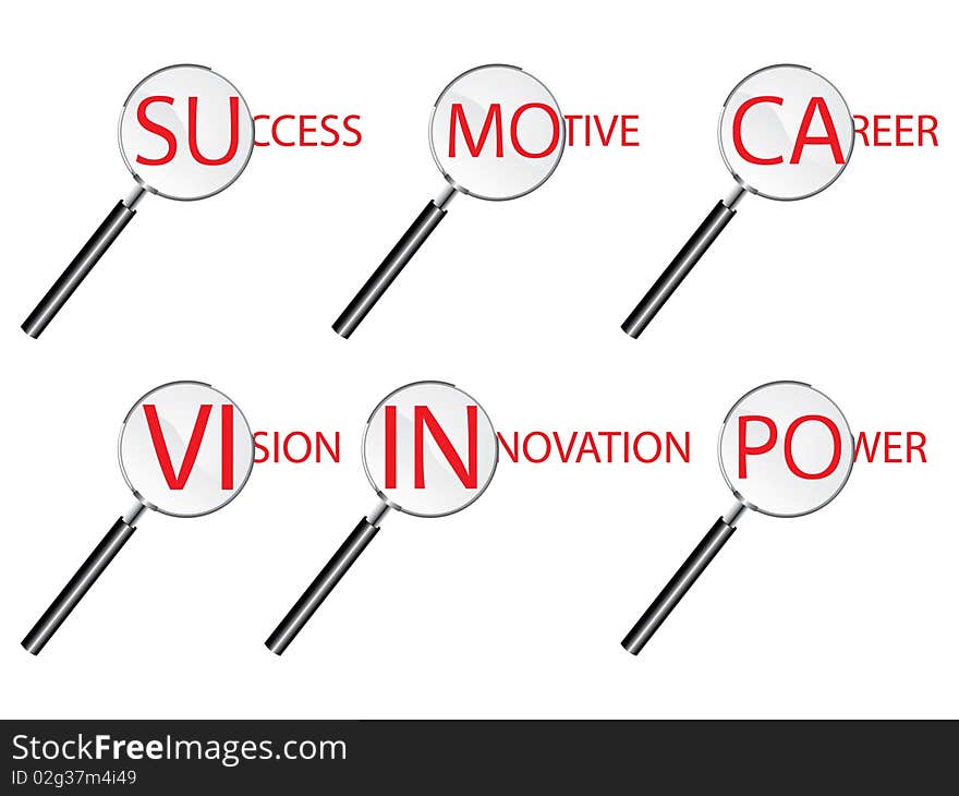 Business Magnifying Glass Icons