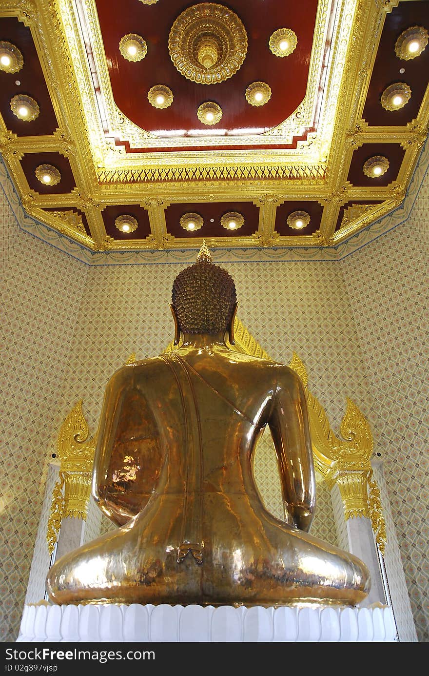 Large Golden Buddha in Trimitr Temple of Thailand. Large Golden Buddha in Trimitr Temple of Thailand