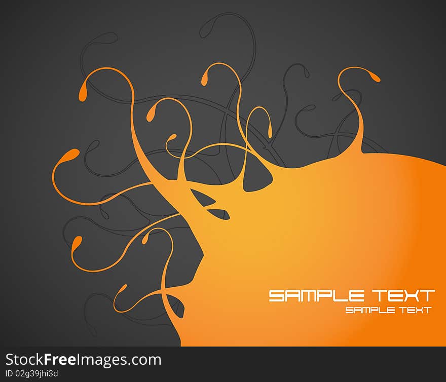 Abstract orange background. Vector art