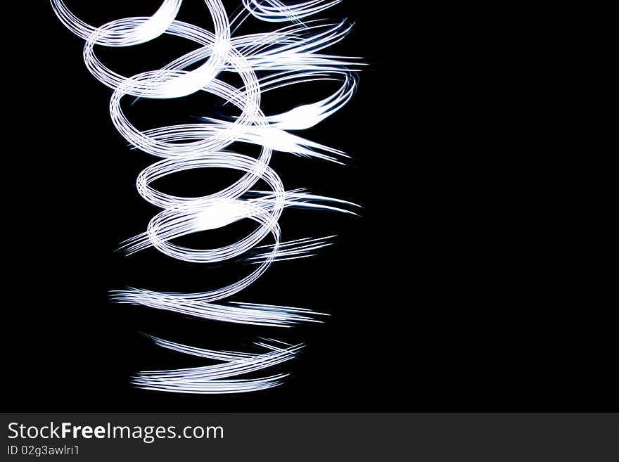 Abstract light on a black background